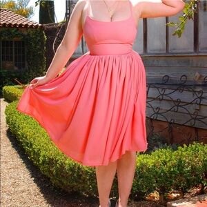 Pinup Girl Clothing / Pinup Couture Jenny Dress in Salmon/Pink